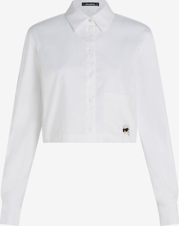 balts Karl Lagerfeld Blūze: no priekšpuses