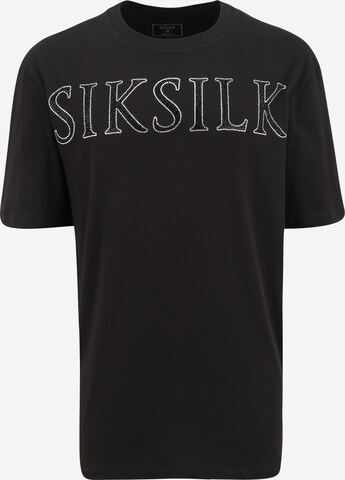 SikSilk T-Shirt in Schwarz: front