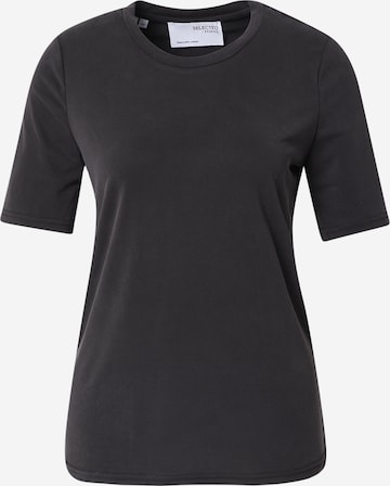 SELECTED FEMME Тениска 'STELLA' в черно: отпред