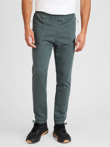 ADIDAS PERFORMANCE Slimfit Sportovní kalhoty 'Pump' – zelená: přední strana