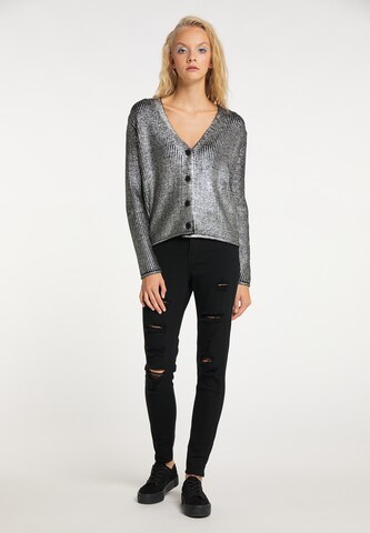 myMo ROCKS Strickjacke in Silber