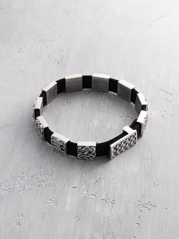 REYTEL - Pulsera 'VIKINGS MIDGAR' en plata: frente