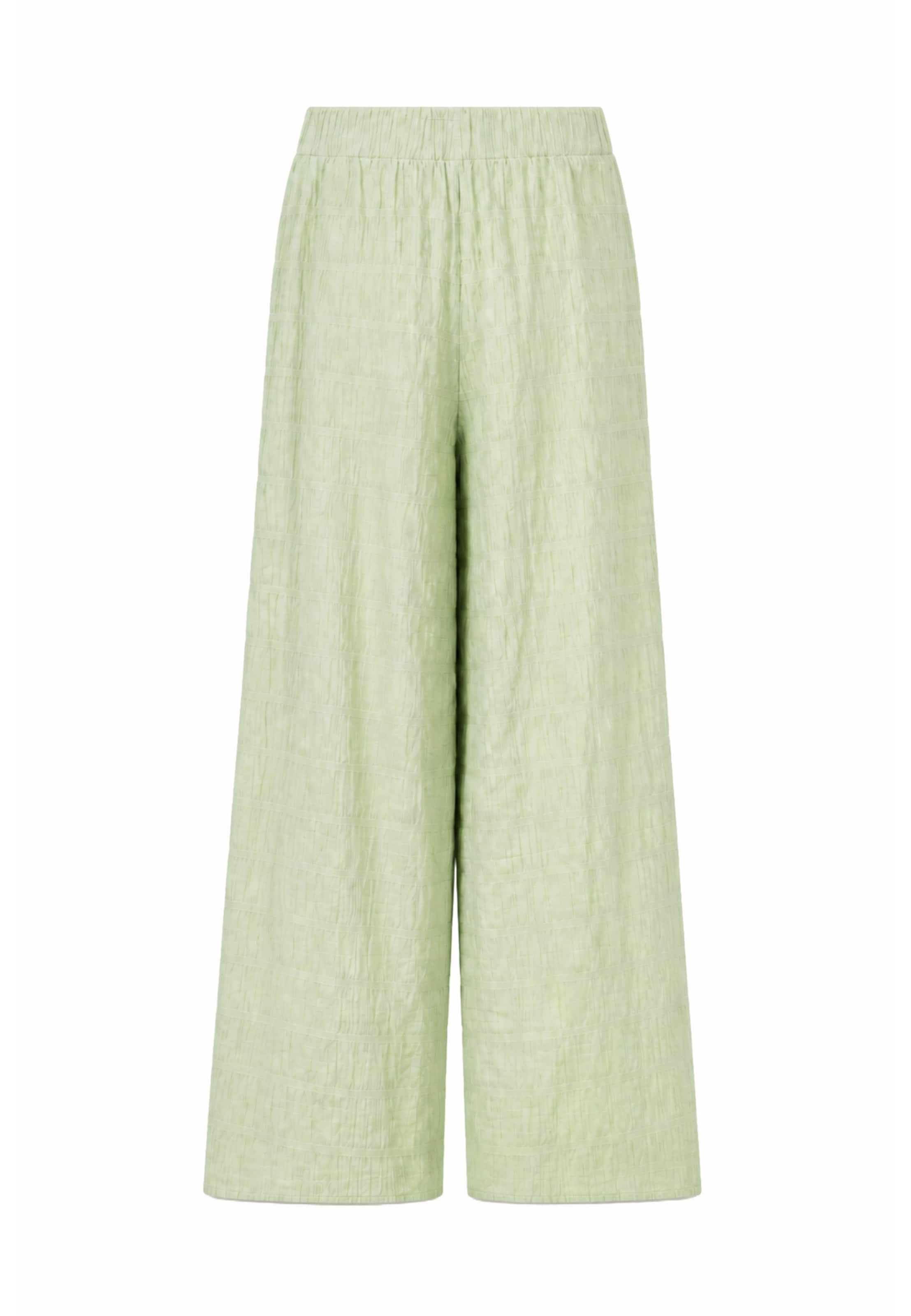 OH APRIL Wide Leg Housut 'Floris' värissä vihreä