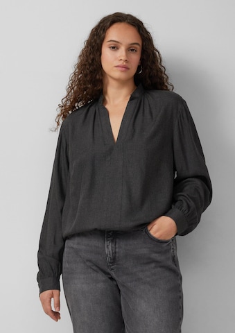 Chemisier QS en noir : devant