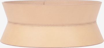 Haute Cuir Belt 'Sablier Corset Belt' in Beige: front