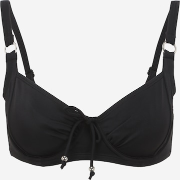 Dorina Bandeau Bikiniöverdel 'FIJI' i svart: framsida