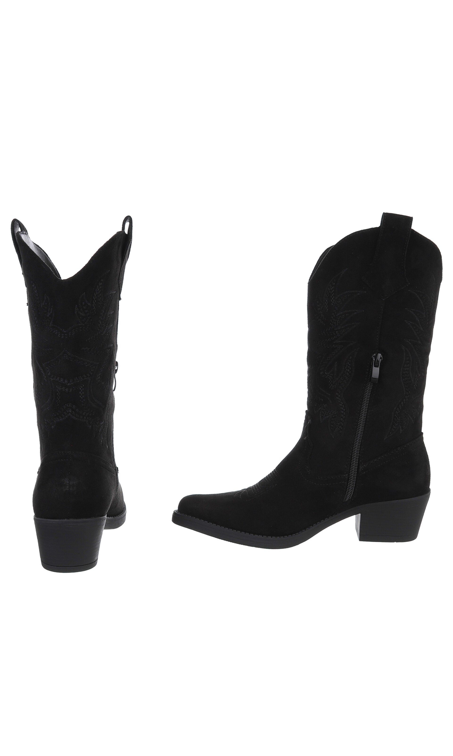 Ital-Design Cowboy Boots in Black