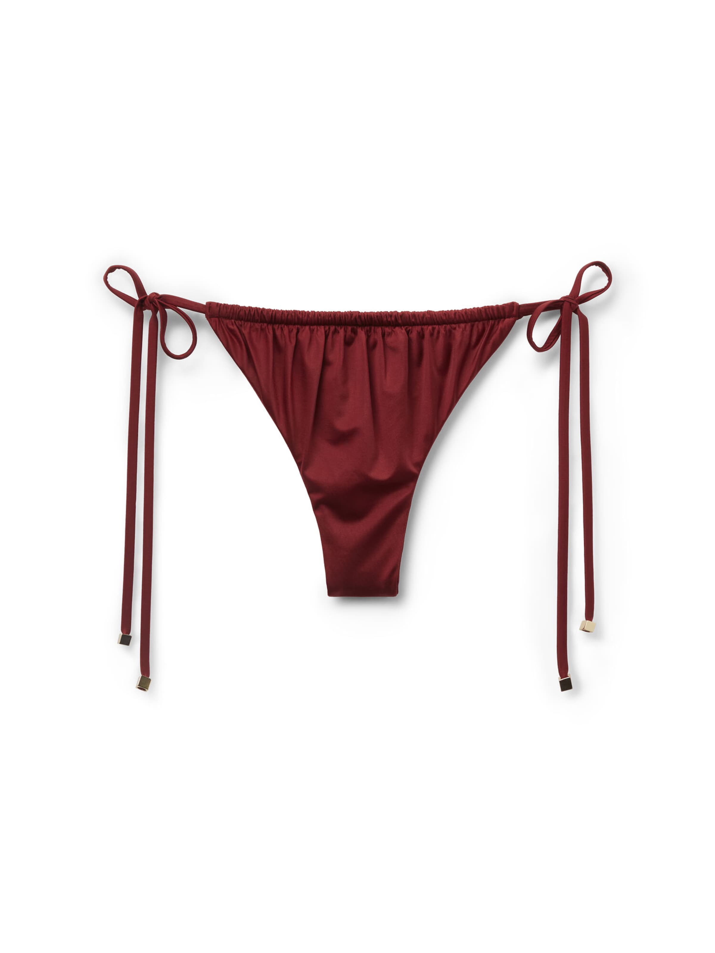 CALZEDONIA Bikini Bottoms 'Shiny Satin' in Red: front