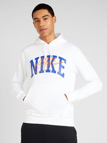 Nike Sportswear Sweatshirt 'CLUB' in Weiß: Vorderseite