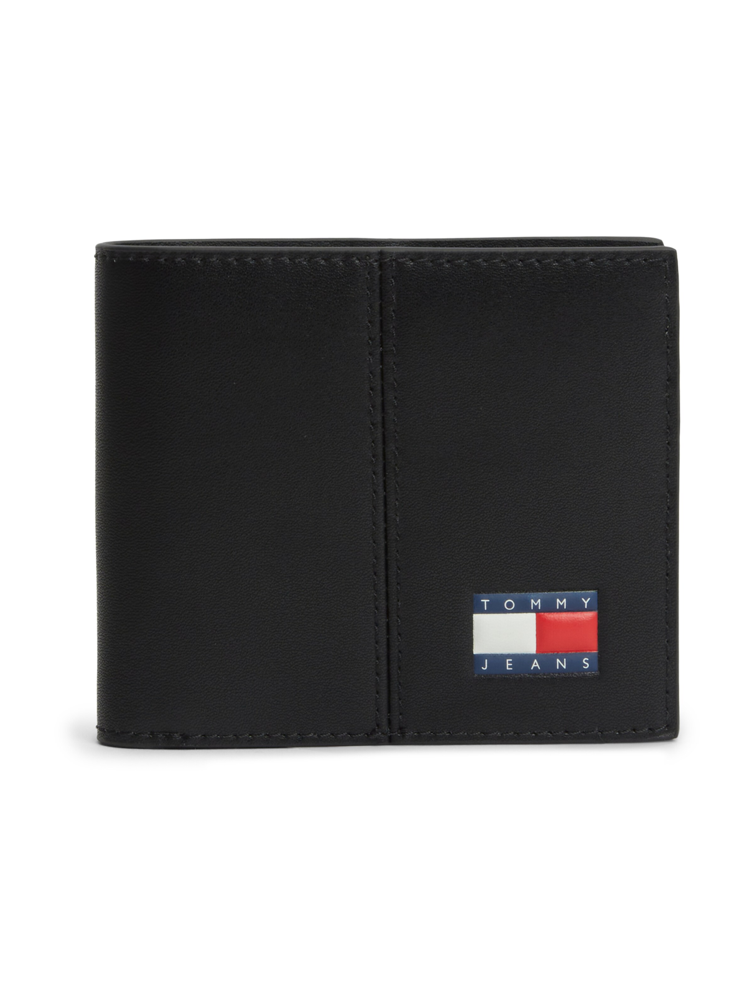 Tommy Jeans Portemonnee 'HERITAGE' in Zwart: voorkant