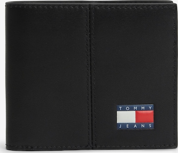 Tommy Jeans Portemonnee 'HERITAGE' in Zwart: voorkant