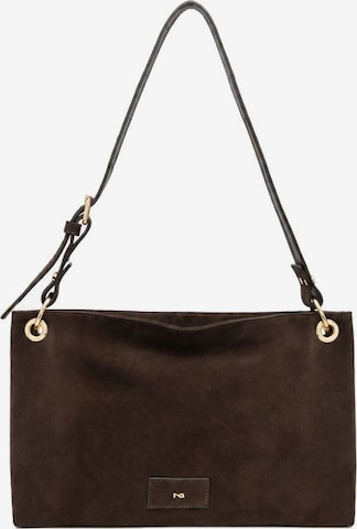 Sac bandoulière Nero Giardini en marron : devant
