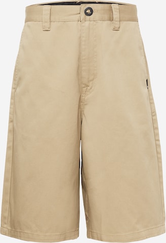 Wide Leg Pantalon Volcom en beige : devant