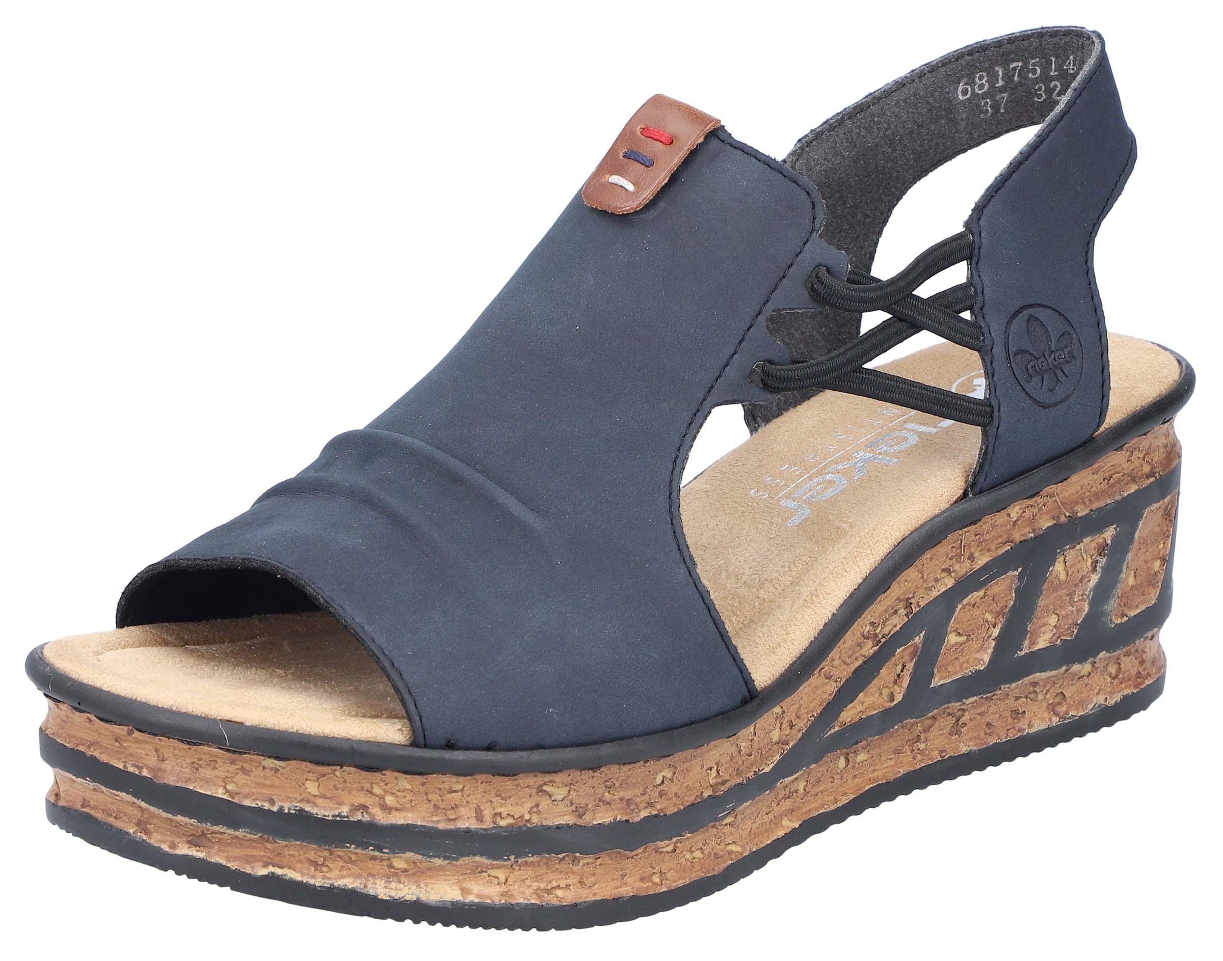 Sandales Rieker en bleu : devant