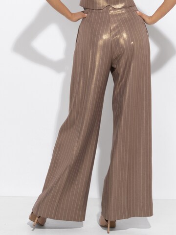 JIORO Wide leg Pants 'ESSENTIALS' in Beige