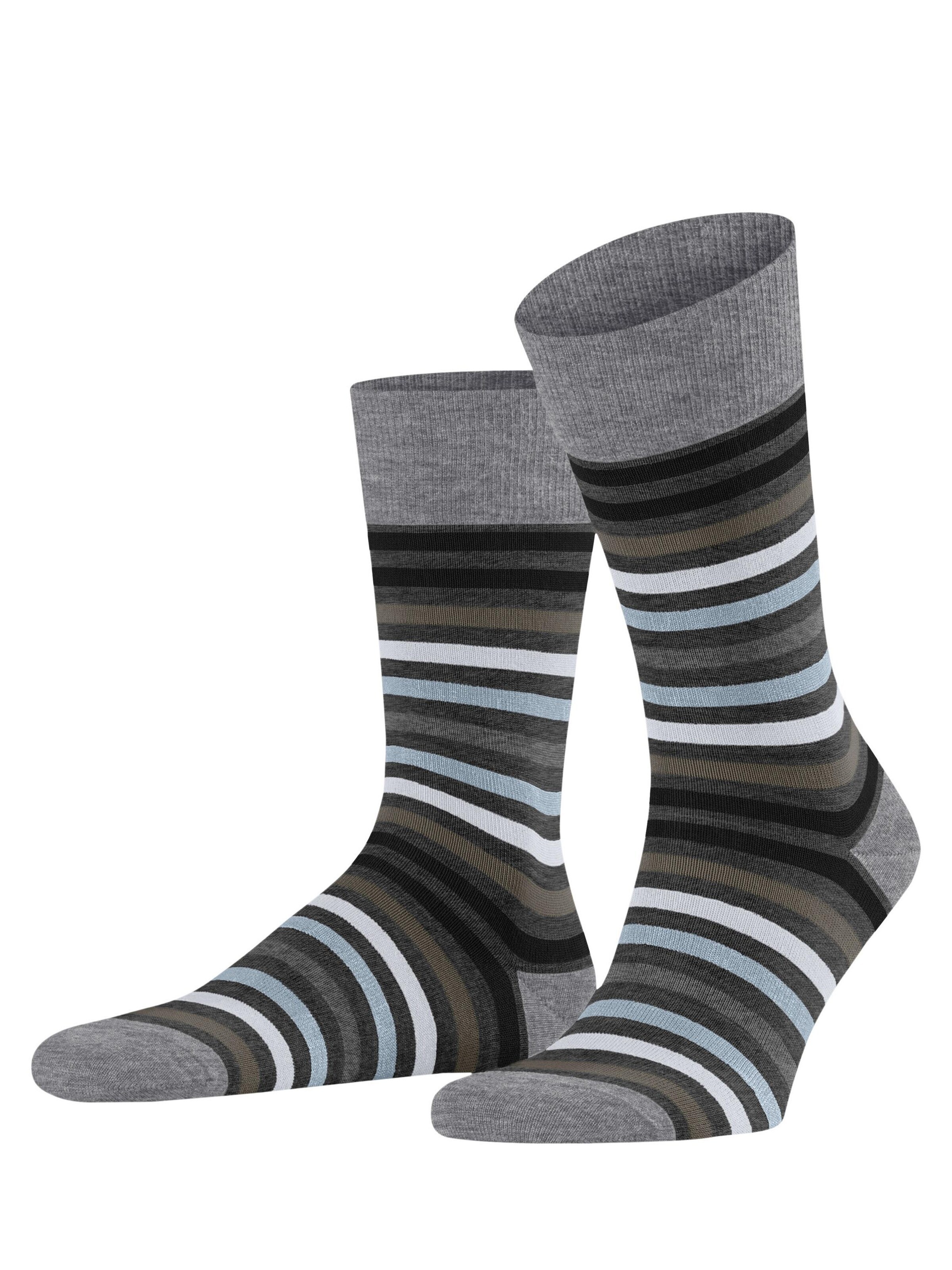 FALKE Socken 'Tinted Stripe'‌‌‌‌‌‌‌ in Schwarz: Vorderseite