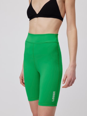 Skinny Pantaloni sportivi 'Anian' di LeGer by Lena Gercke in verde: frontale