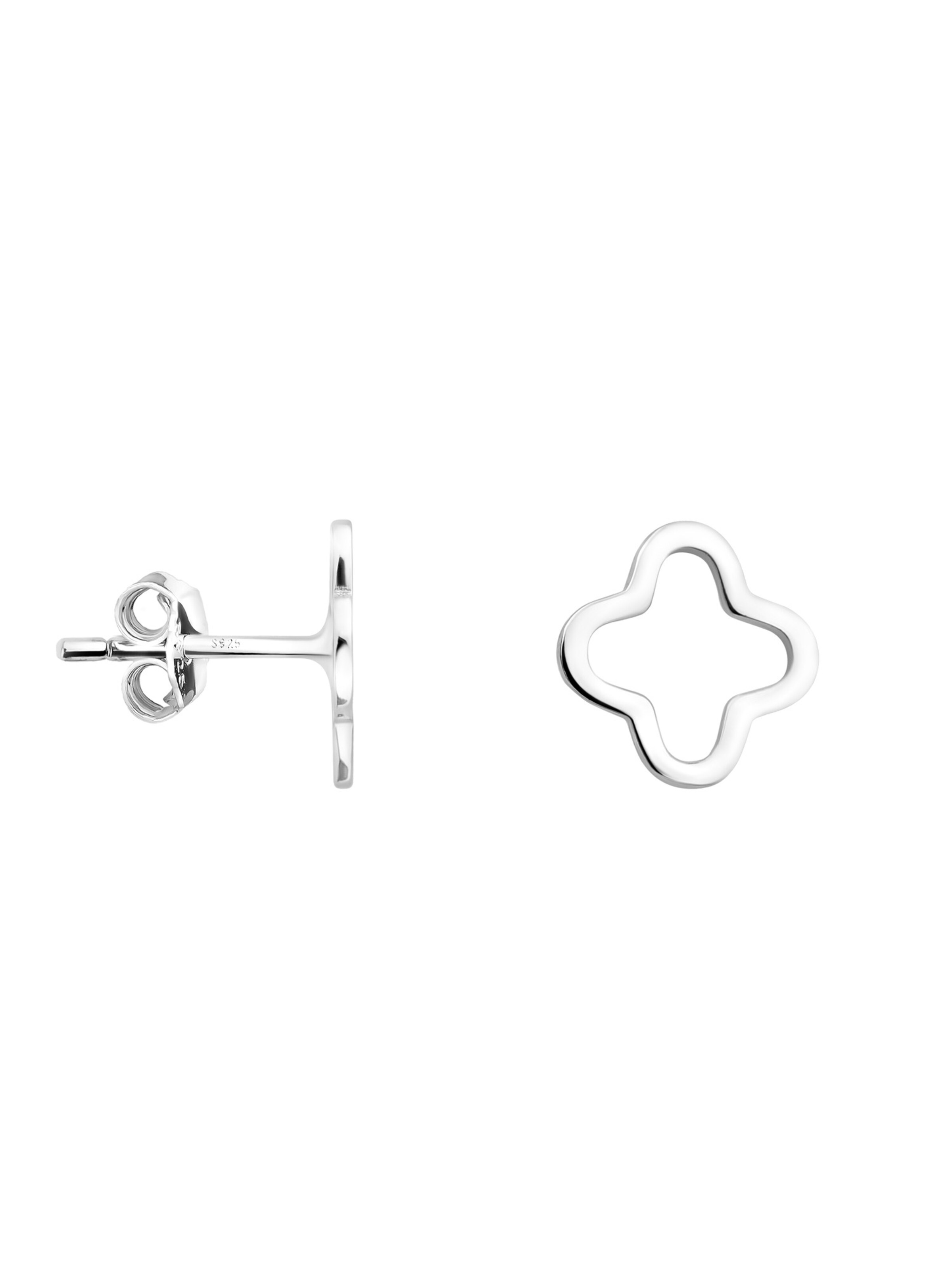 Sofia Milani Ohrringe 'Flower'‌‌‌‌ in Silber: Vorderseite