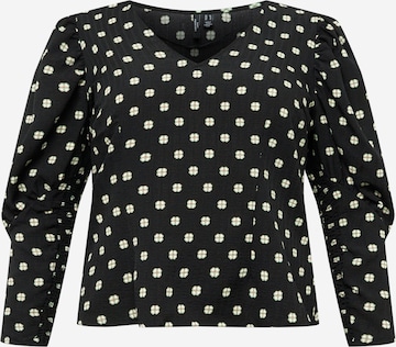 Vero Moda Curve Shirt 'GINA' in Zwart: voorkant