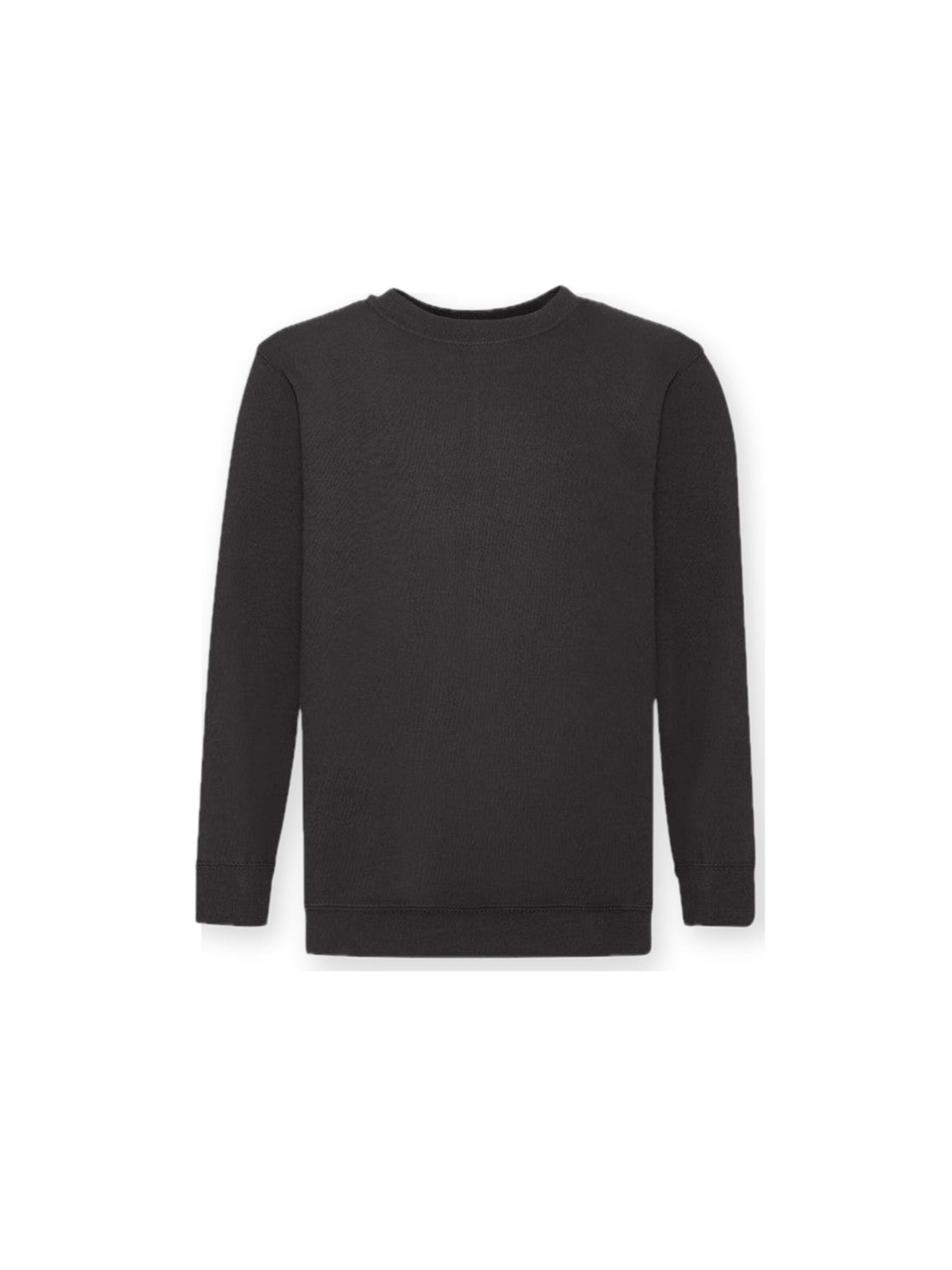 FRUIT OF THE LOOM Sweatshirt 'Crewneck sweatshirt for kids' in Zwart: voorkant