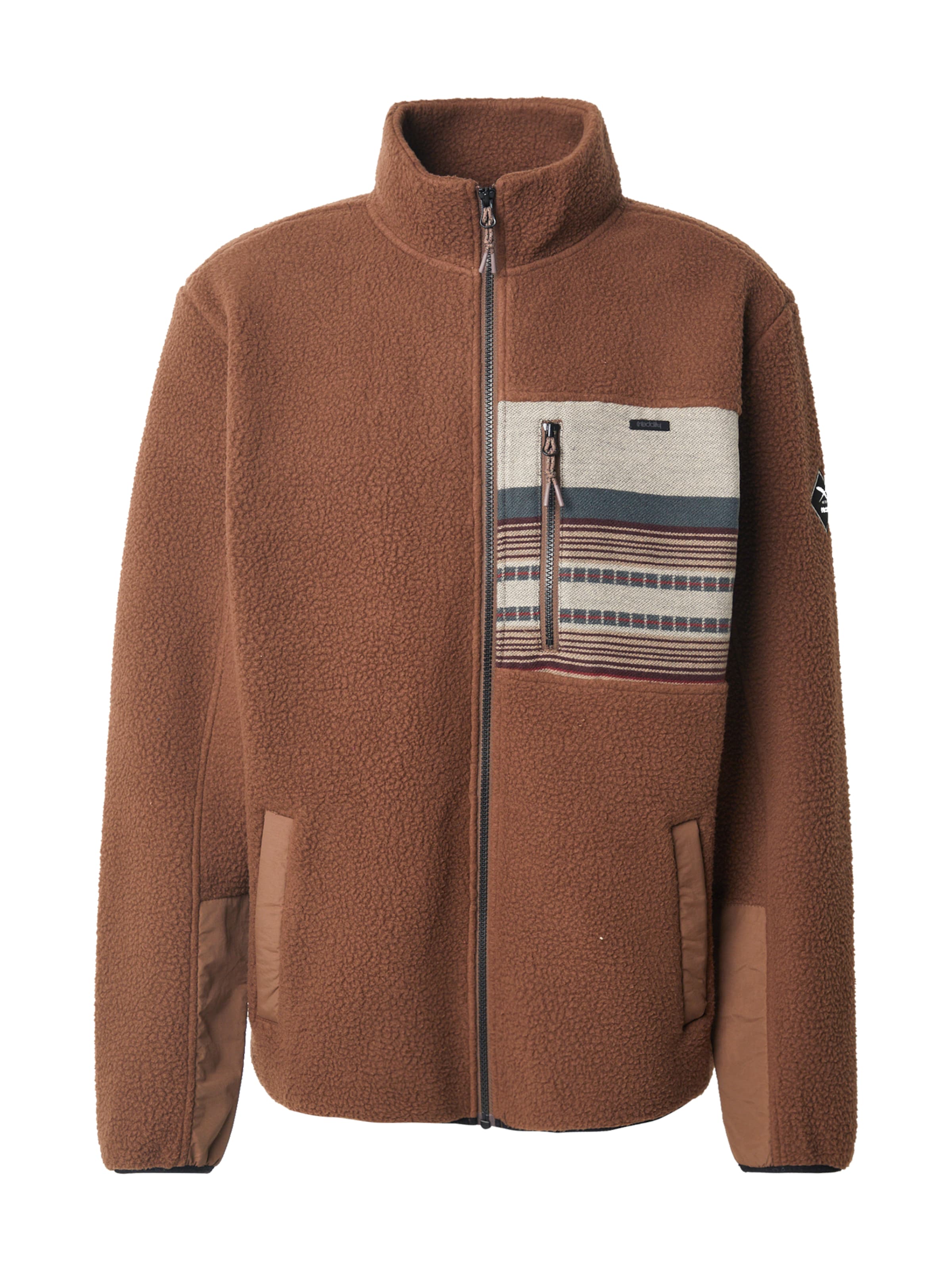 Veste en polaire 'Wonderer Track' Iriedaily en marron : devant