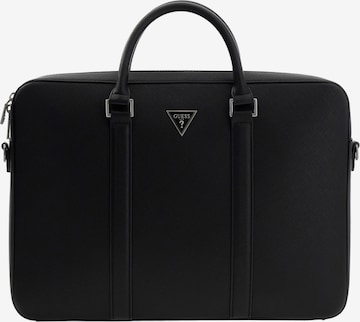 Sac d’ordinateur portable 'MILANO' GUESS en noir : devant