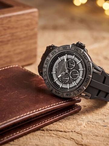 CERRUTI 1881 Analoog horloge 'Function watch Velletri Declinatin' in Zwart