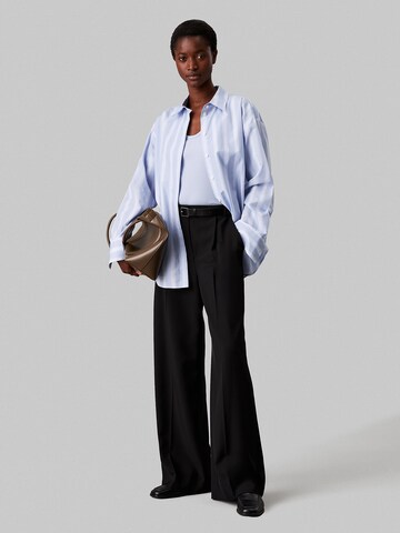Wide Leg Pantalon à pince Calvin Klein en noir