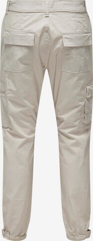 Only & Sons Tapered Cargo trousers 'CAM' in Beige