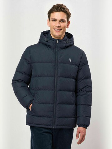 U.S. POLO ASSN. Winter jacket ' UMHenrik ' in Blue: front