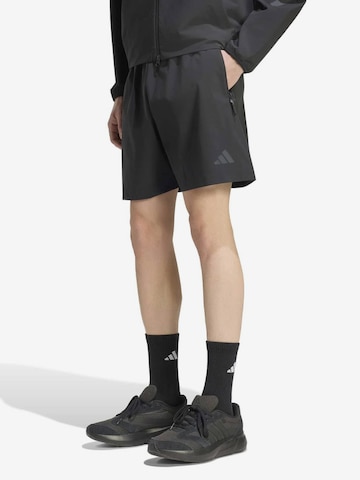 juoda ADIDAS SPORTSWEAR Laisvas Sportinės kelnės 'Z.N.E.': priekis
