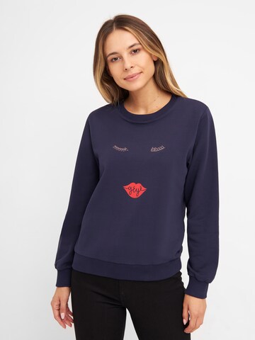 Mademoiselle YéYé Sweatshirt in Blauw: voorkant