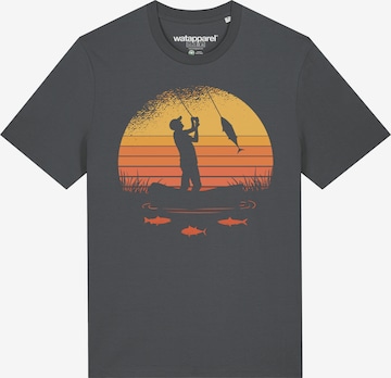 Maglietta ' Angler ' di Watapparel in grigio: frontale