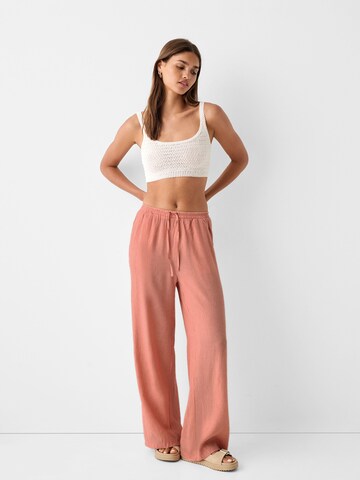 Bershka Wide leg Trousers in Pink