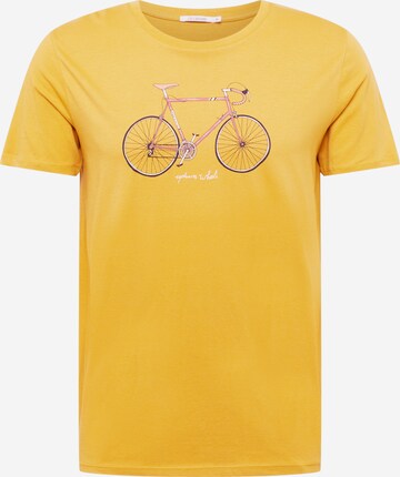 GREENBOMB Shirt 'Bike Uptown' in Yellow: front