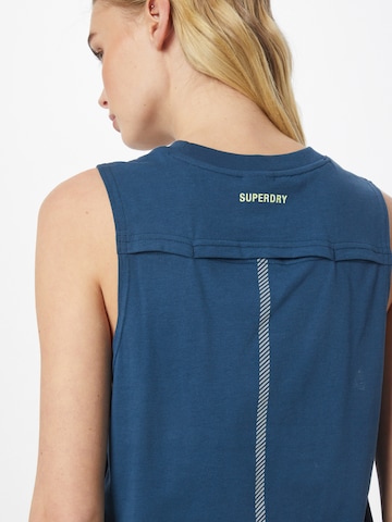 mėlyna Superdry Sportiniai marškinėliai be rankovių