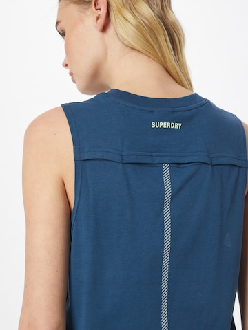 Superdry Спортен топ в синьо