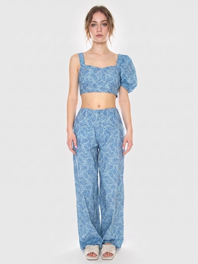 Pantaloni 'W' Pantalón Ancho con Estampado Paisley Pants' in 34 wild pony di colore blu, Visualizzazione prodotti
