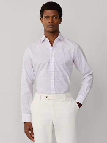 Coupe regular Chemise 'POPLIN TATTERSALL' Hackett London en blanc : devant