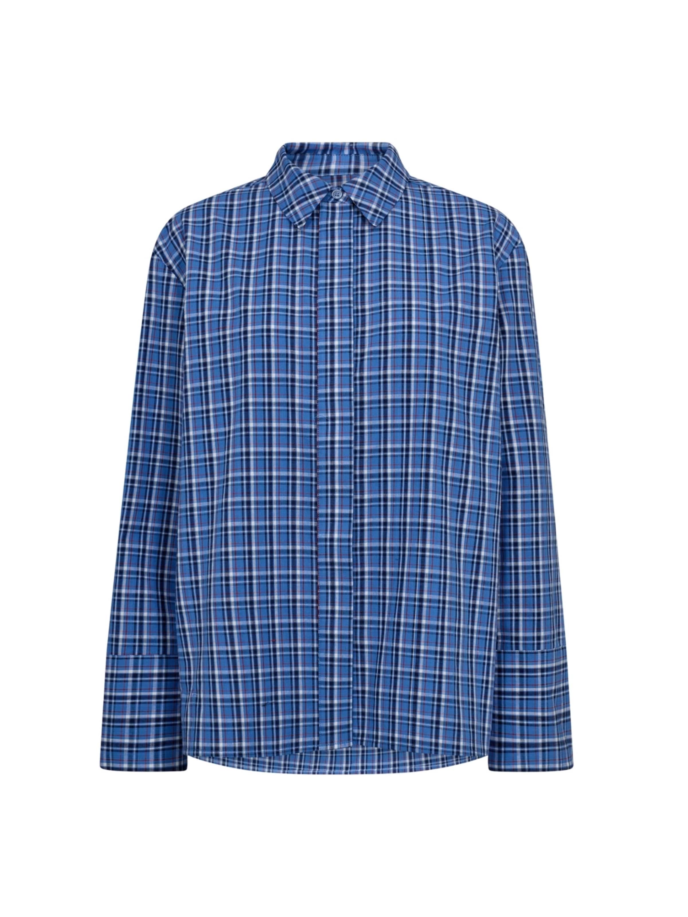 co'couture Blouse 'Angelica' in Blauw: voorkant