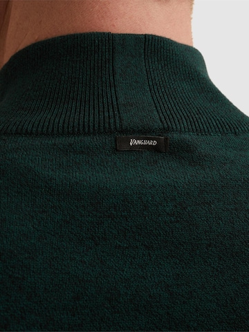VANGUARD Pullover 'Pullover in tonal mouliné with half-zip' i grøn
