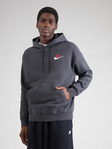 Nike Sportswear Sweatshirt 'CLUB' in Grau: Vorderseite
