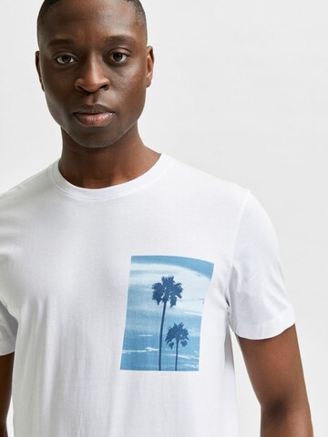 Tricou de la SELECTED HOMME pe alb