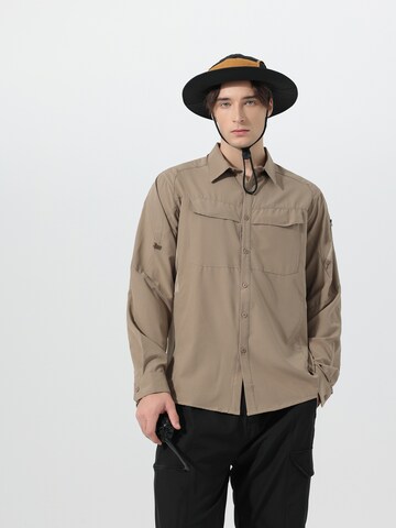 Youthup Comfort fit Button Up Shirt in Green: front