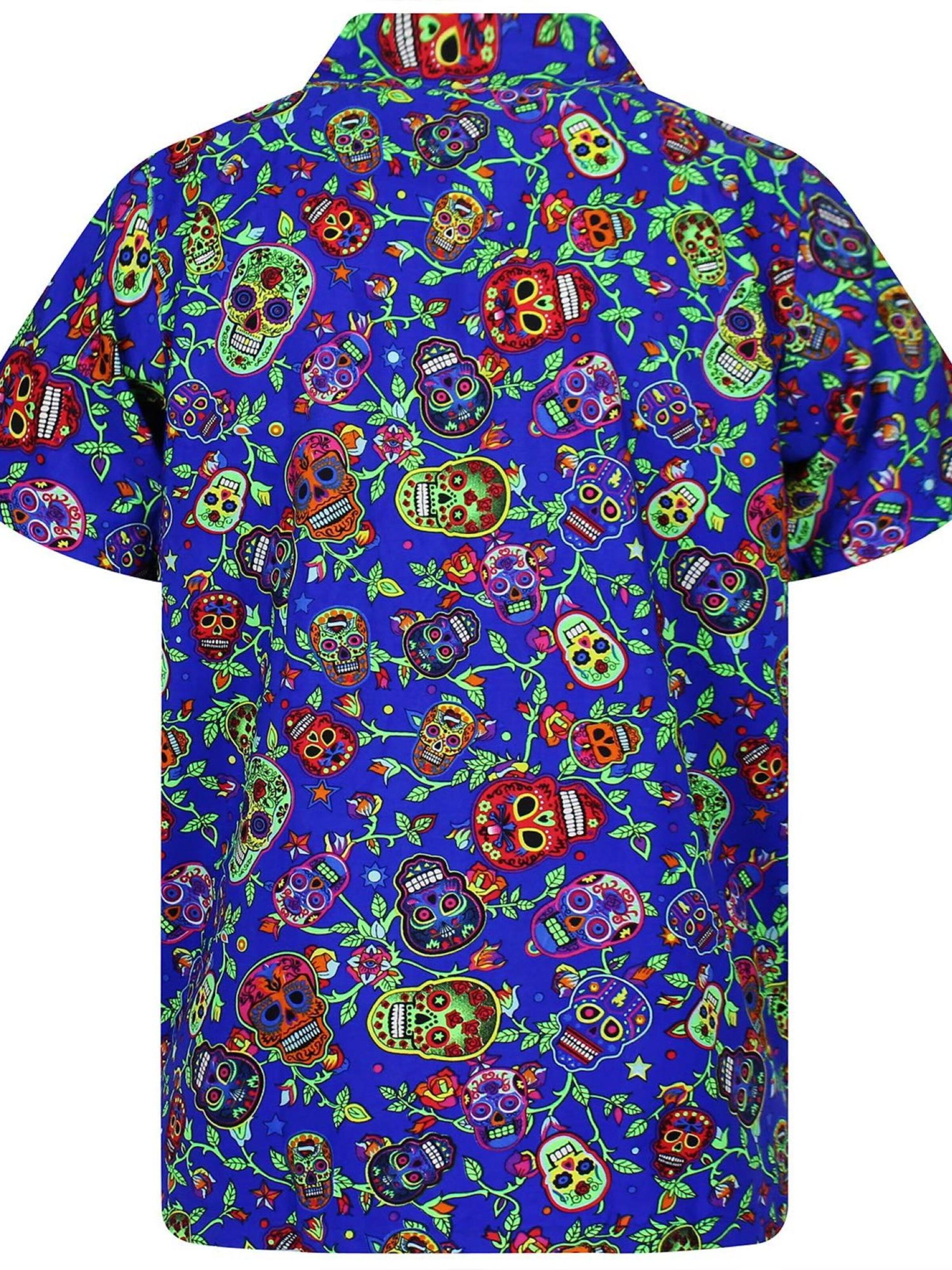 King Kameha Shirt 'Skull' in Blue