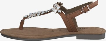 TAMARIS T-Bar Sandals in Brown