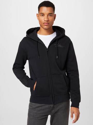 HOLLISTER Sweat jacket in Black: front