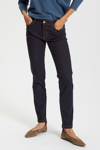 SAINT TROPEZ Slimfit Jeans 'Molly' in Blauw: voorkant