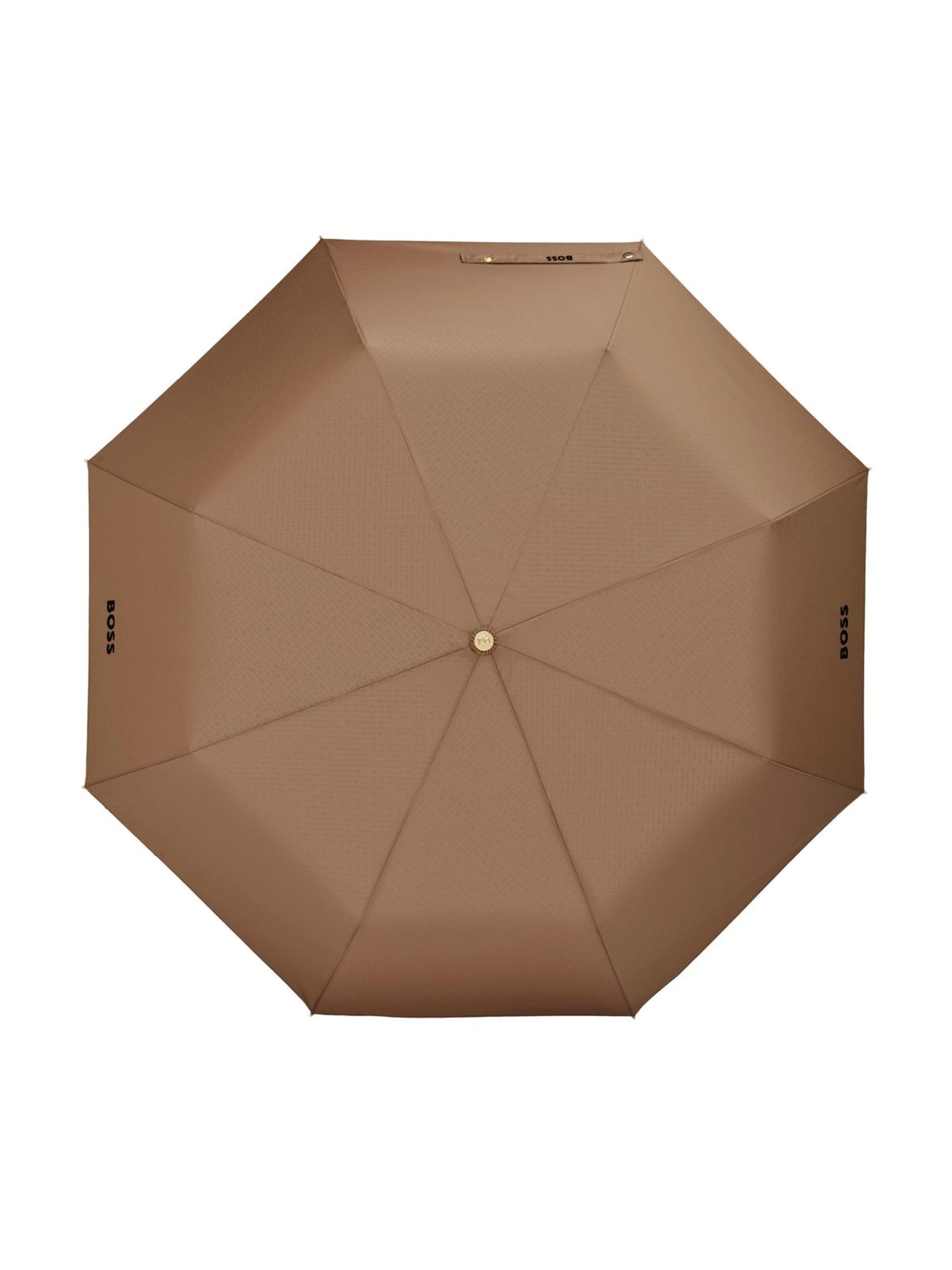 BOSS Paraplu 'Pocket umbrella Double B' in Bruin