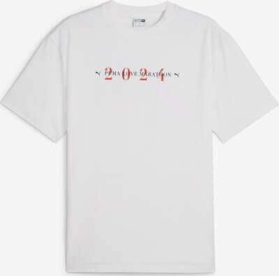 PUMA T-Shirt 'Love Marathon Grafik' in mischfarben / kirschrot / schwarz / weiß, Produktansicht